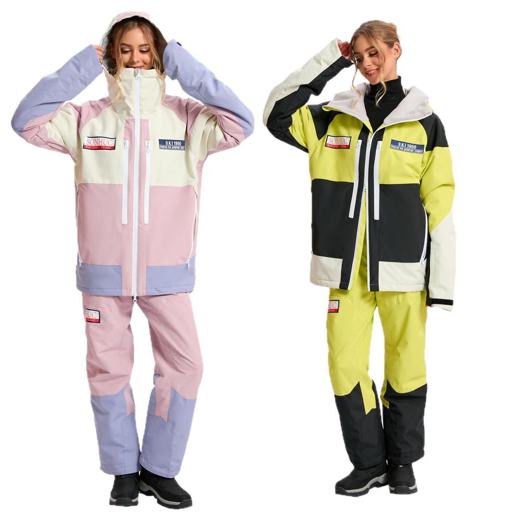 Unisex Ski Suit Set: Windproof Waterproof Warm Jacket & Pants for Single/Double Board