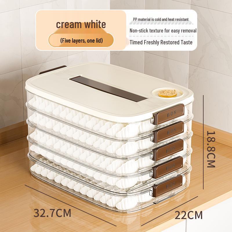 Multi-Layer Frozen Dumpling & Wonton Storage Tray for Refrigerator & Freezer