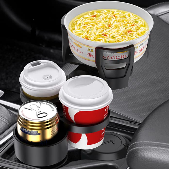 TATACLEA Car Cup Stable Adjustable Automatically Adjustable Elastic Easy Installation 4-in-1 Holder, Multifunctional, 360° Rotation, Non-Slip,