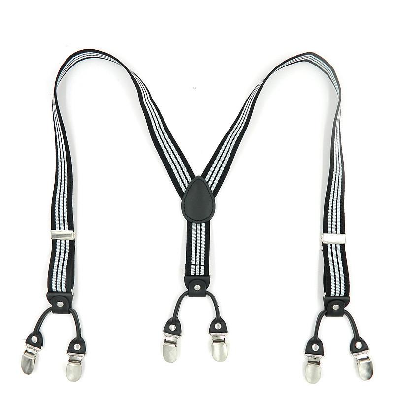 Uniwersalne szelki typu Y z 6 klipsami dla mężczyzn i kobiet - 2,5 cm klipsy do spodni
