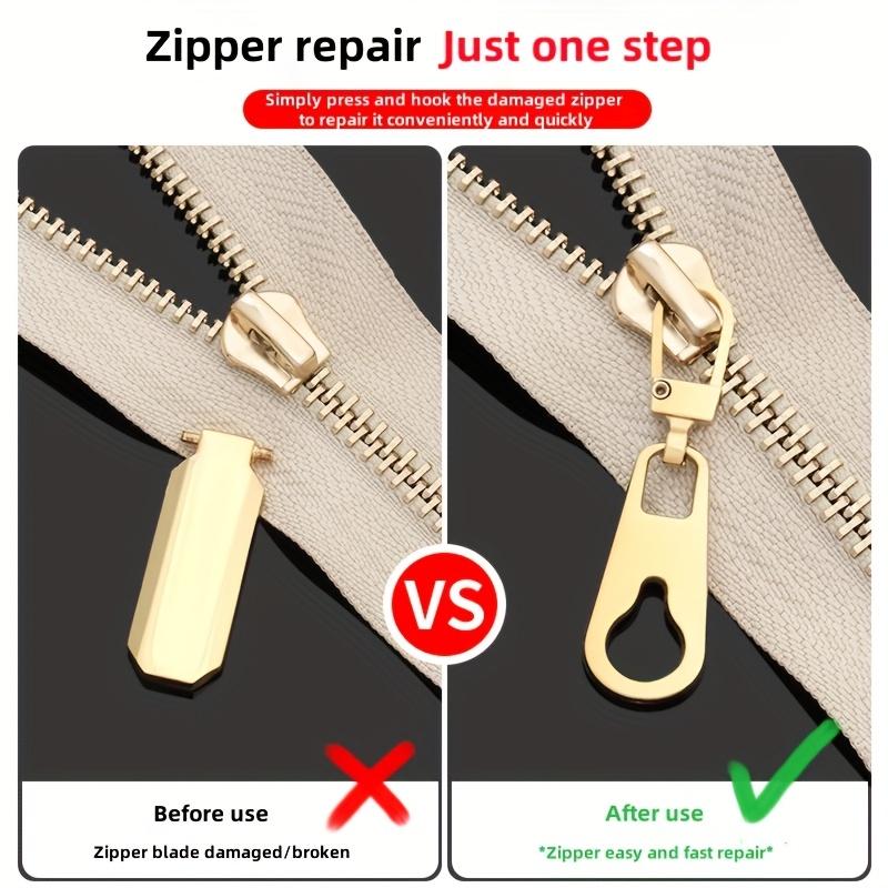 4Pcs Metal Zipper Pulls with Detachable Tabs, Repair Kit for Bags, Backpacks & Clothing, Zipper Slider Pendant Accessories
