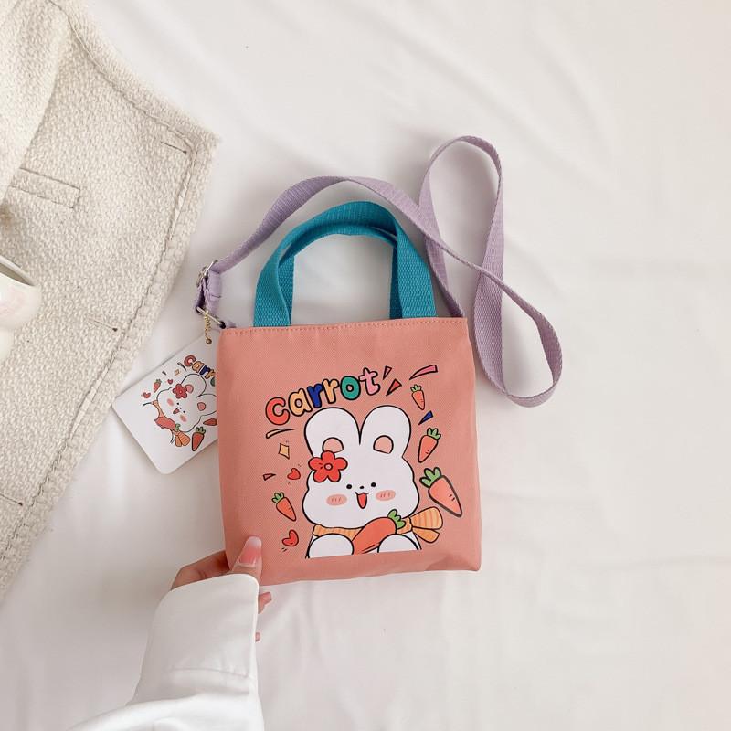 Fashionable 2023 Canvas Tote Bag Trendy Cartoon Rabbit Shoulder Bag For Women