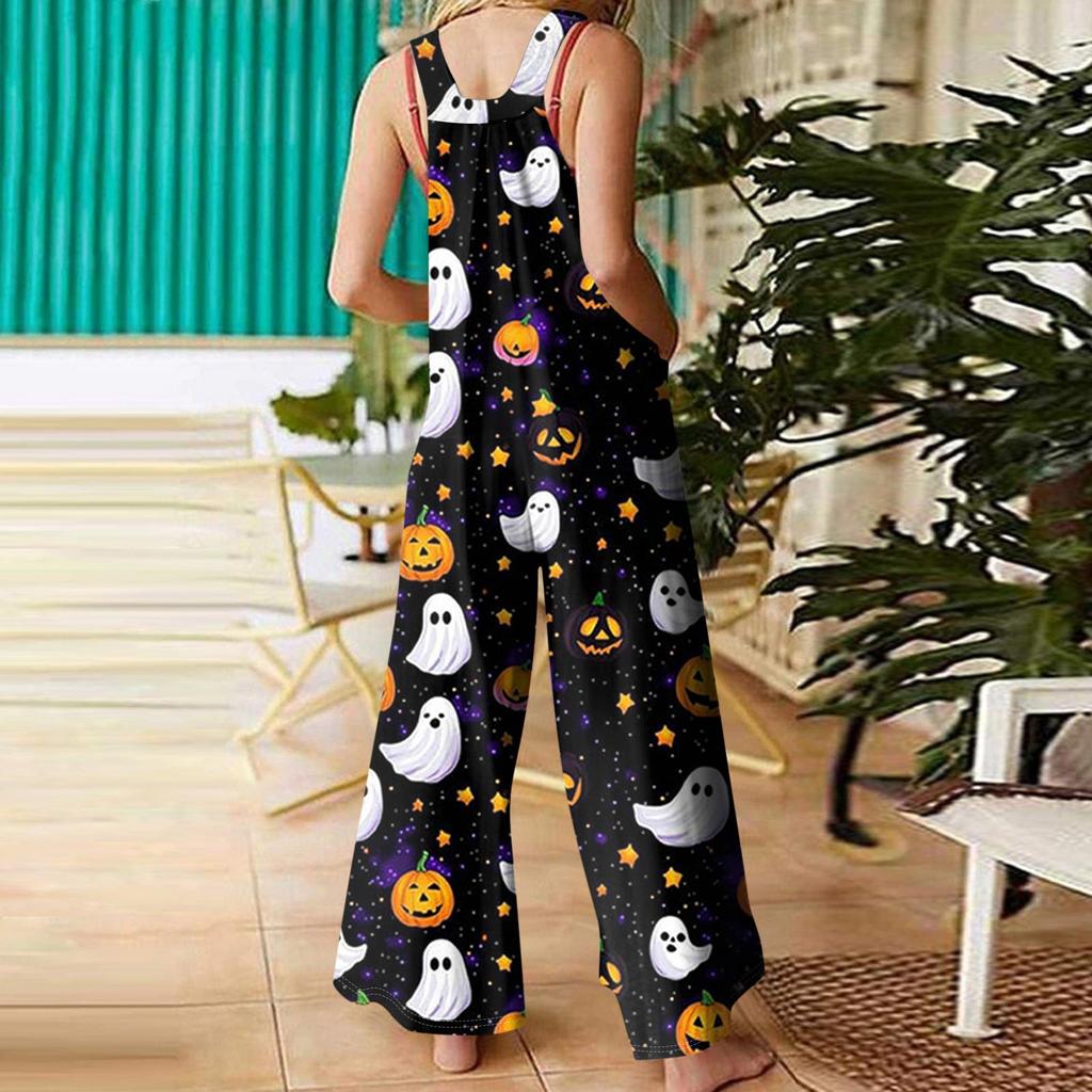 Moda pentru femei St. Salopetă casual largă retro cu bretele, imprimată pentru Ziua Sfântului Patrick