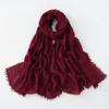 47 Colors Winter Hijab Fluffy Cotton Polyester Scarf Soft Pashmina Warm Neck Wrap Women Plain Fashion Cosy Shawl Shemagh