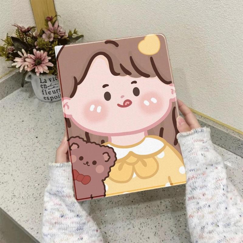 Smart Case with Pen Holder for IPad 10th Gen Case Air6 5 4 10.9 IPad 2017 10.5 Inch 10.2 7th 8th 9th 2020 Pro 11 Lovely Girl ipad mini6 8.3