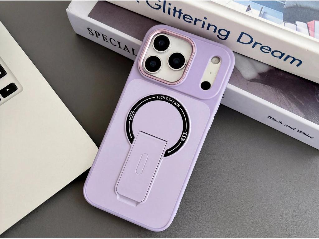 Apple 17 Pro Max Skin-Feel Magnetic Anti-Fall Bracket Case