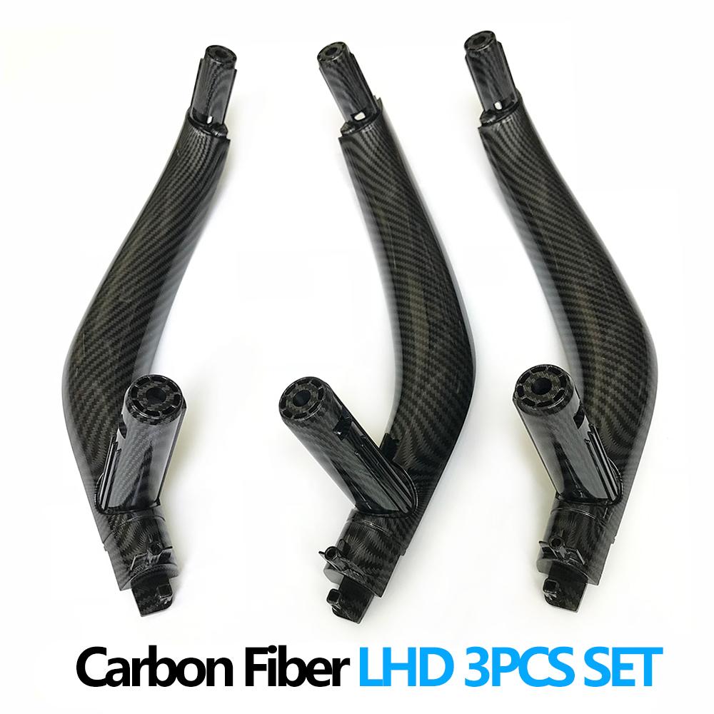 3PCS Set LHD RHD Interior Door Left Right Pull Handle Trim Cover For BMW X5 X6 F15 F16 2014-2018