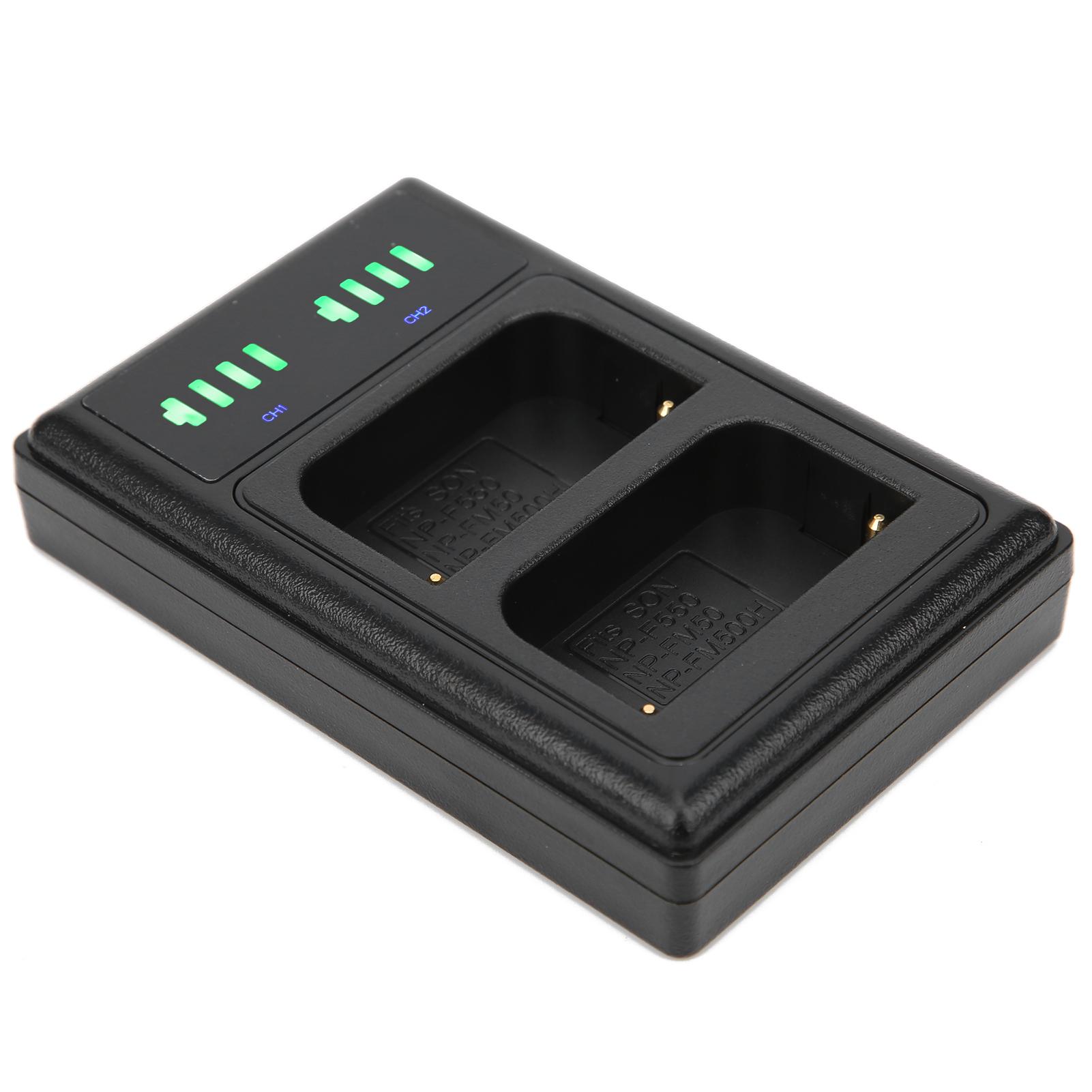 

Зарядная станция Двойное быстрое зарядное устройство ЖК-дисплей для аккумулятора камеры NPF550 FM50 FM500H