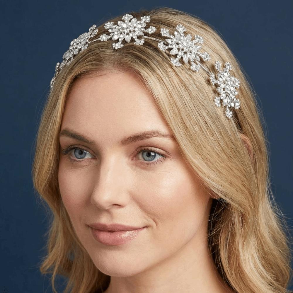 Luxury Floral Bridal Tiaras Sparkling Pageant Diadem Headband  Women Special Events
