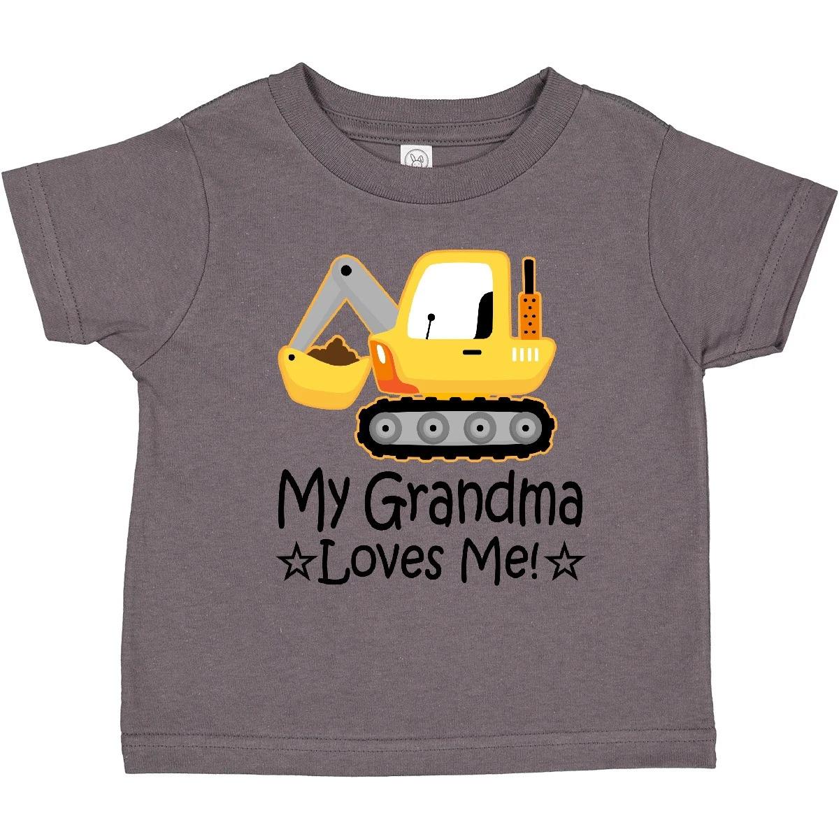 Inktastic My Grandma Loves Me Grandson Truck Toddler kids boys T-Shirt Grandchild Child 160