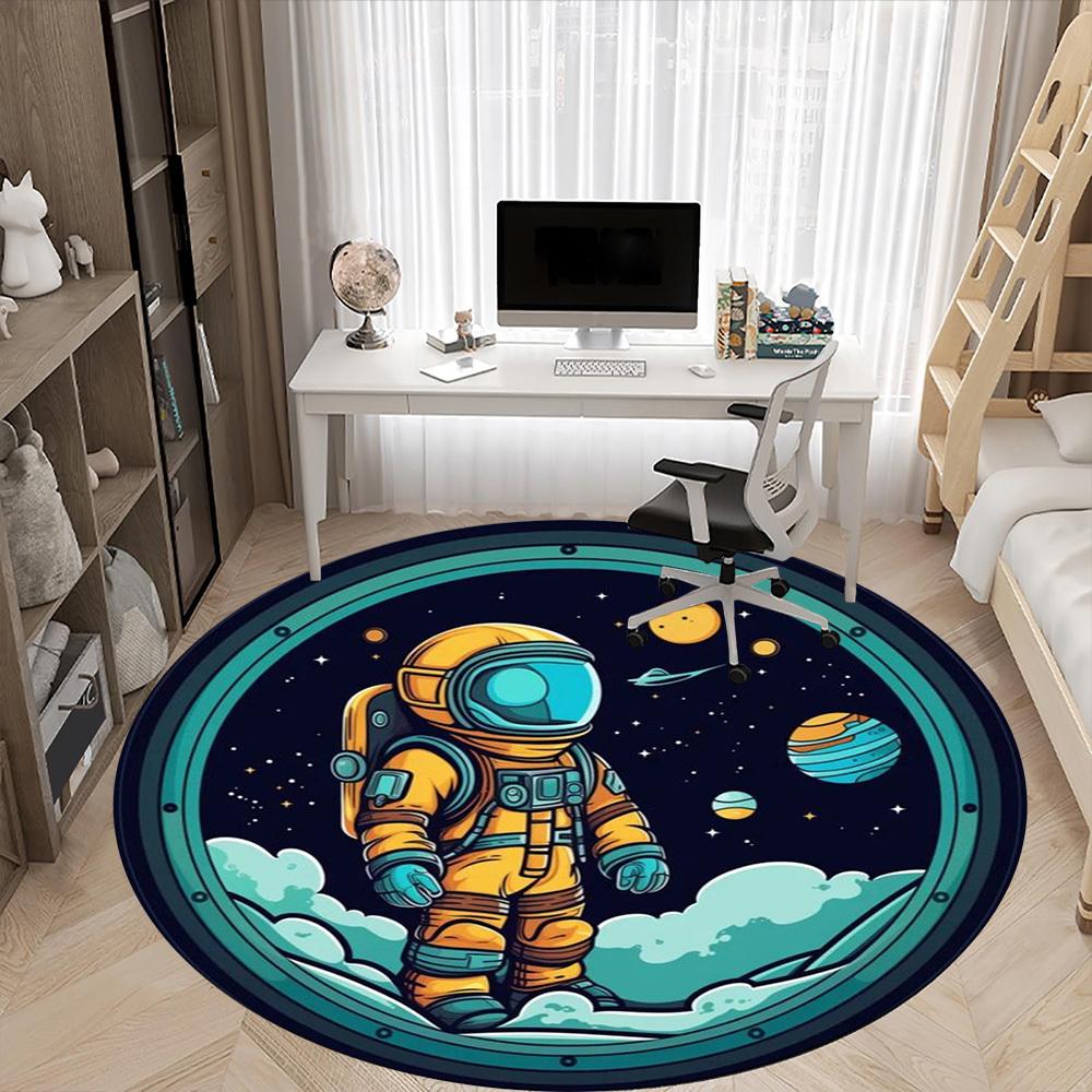 1pc Astronaut Chair Carpet for Office, Soft Flannel Throw Mat, Perfect for Office,Holiday Party Decoration Choice Yy251113193