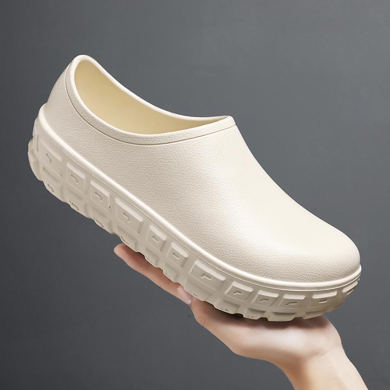 Men Summer Slipper Kitchen Clogs Chef Shoes Work Flip-flop Waterproof Oil-proof Sandal Non-Slip Garden Shoes Slippers for Male