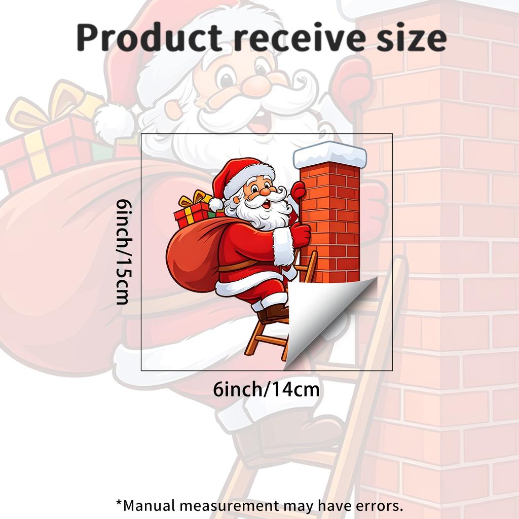 Cartoon Santa Switch Plate Wall Sticker Removable Self Adhesive No Damage Bedroom Living Room Decor