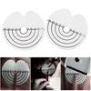 10pcs Heat Shield Guards with Graduations Round Single-hole Shield Fusion Glue Protector Templates for Hair Extensions