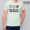 Vegan T-Shirt: 'We Are No Ingredients' Graphic Tee, Handmade Cotton Shirt