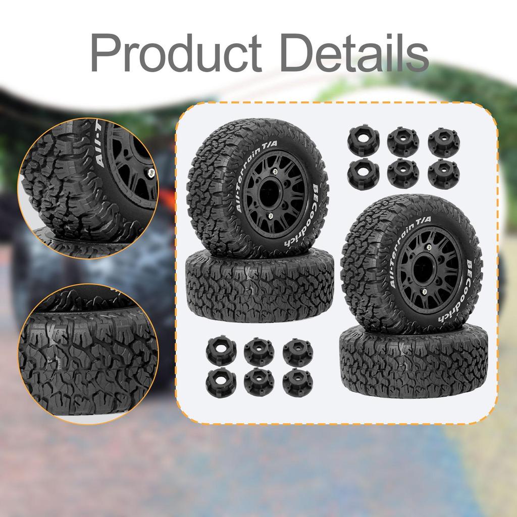 4 Pieces Tires DIY Accessory Easy Installation Model Spare Part Replacement Upgrade Accessories