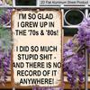 2D Flat Humorous and Rustic Aluminium Plaque, 8 * 12 Inch Retro 70s&80s Humorous Metal Decorative Sign, Hanging Plaque, Plaque Decorative Wall Art