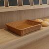 Rectangular Woven Fruit Basket Large Capacity Imitation Rattan Easy To Clean Bread