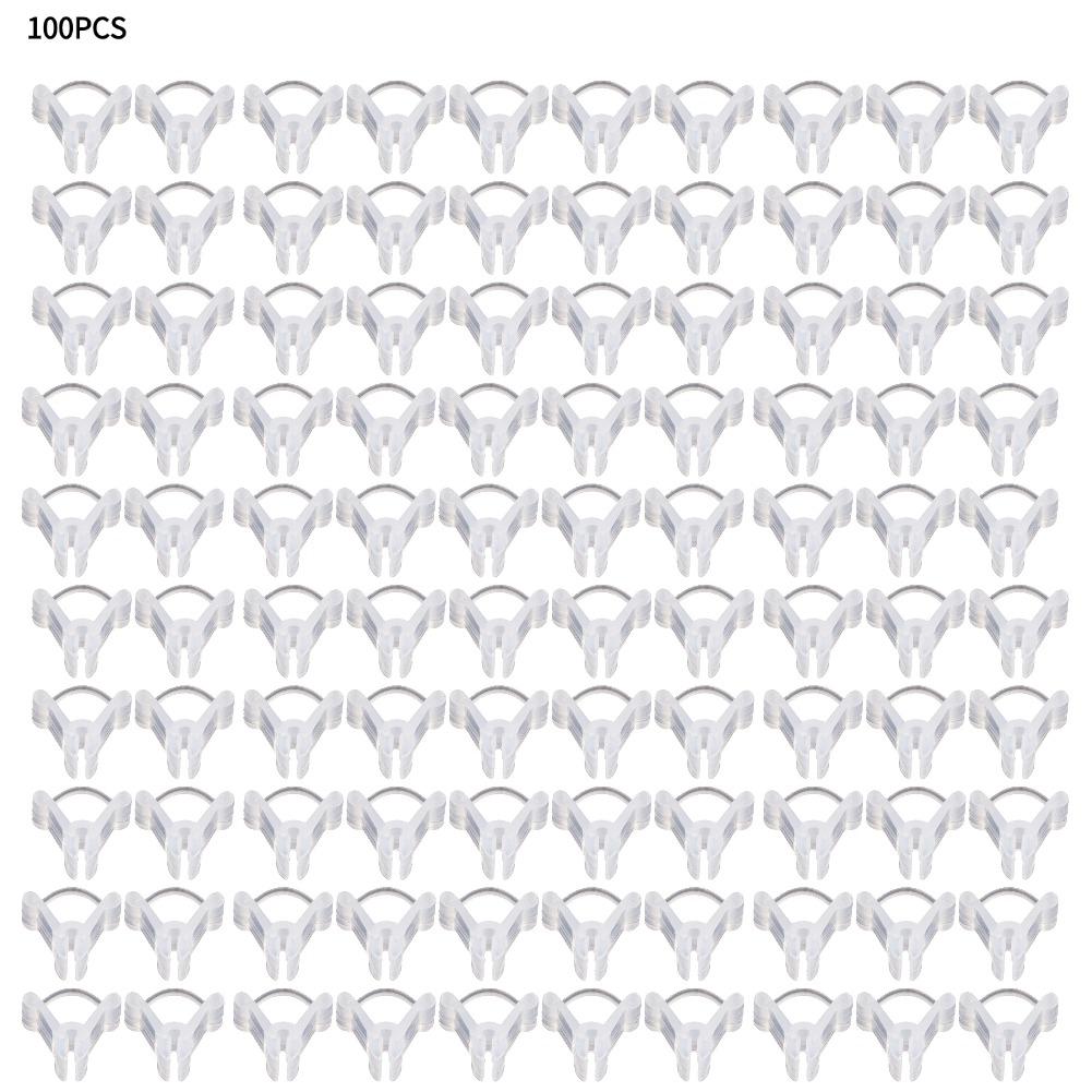 100pcs Plant Clips Supports Reusable Plastic Connects Fixing Vine Tomato Stem Grafting Clips Vegetable Plants Grafting Clamps
