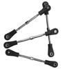 Ongwan RC Steering Rod, 4-Piece RC Steering Tie Rod Adjustable Rear Upper Linkage Rod for 110 RC Off-Road Cars