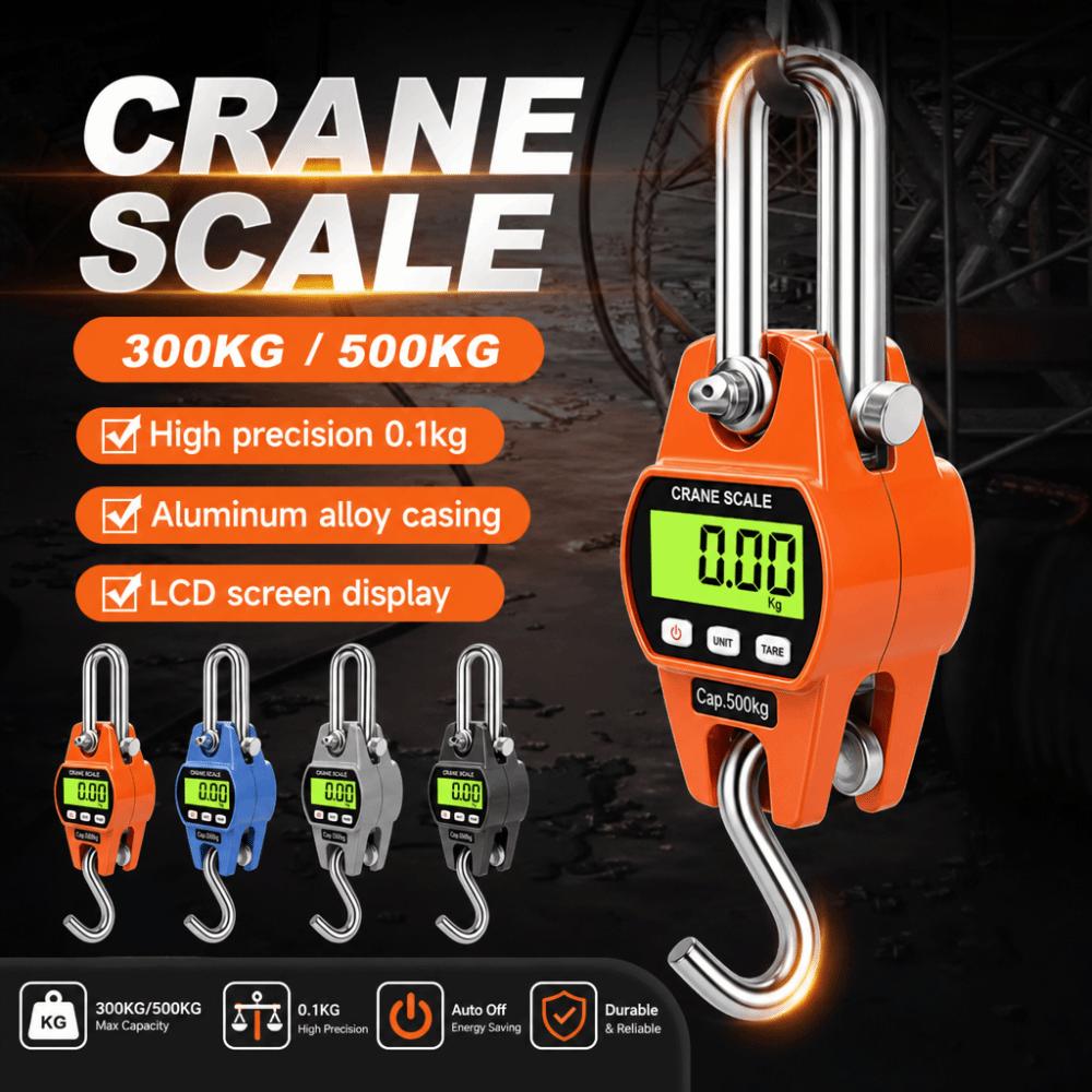 300/500KG Digital Hanging Scale Aluminum Shell Crane Scale Electronic Hook Scale  Port