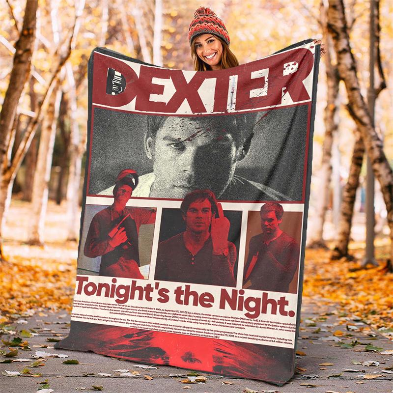 Dexter Flannel Blanket Soft Warm All-Season Throw, Design for Camping, Car Travel, Hiking Sofa, Bed, Office Perfect Gift for Parties