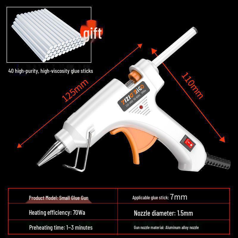 Compact Hot Melt Glue Gun for Students & Household Projects