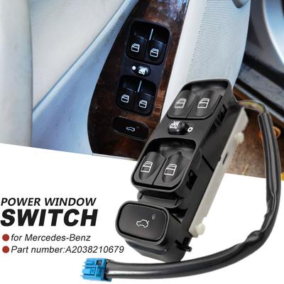 Hauptschalter für Fensterheber-Knopf für Mercedes Benz W203 C200 C220 C180 C230 A2038200110 2038200110 2038210679 A203821067 Klasse