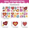 Valentine Heart Window Sticker Colorful Love Glass Decal Static Cling Romantic Holiday Decor Home Party Decoration