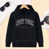 New York Pattern Print Children Hoodies Autumn Winter Girls Boys Casual Fashion Funny Long Sleeve Fleece Kids Sweatshirts