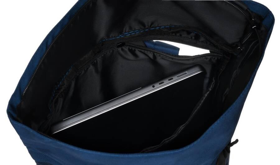 Großer, dunkelblauer Stadtrucksack mit Laptopfach aus Polyester - Peterson