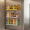 Wall Mounted Refrigerator Magnetic Shelf Punch Free Refrigerator Side Storage Rack  Washing Machine
