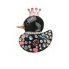 Lightweight Crystal Duck Brooch Crowns Accent Secure Pin for Garments Bags Hats Accessory Clothing Accessories
