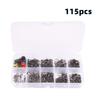 115Pcs Fishing Line Connector Tackle Snap Swivels Slides Bearing Swivels Fishing Swivels for Trout Fishing
