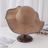 French Big-Brimmed Straw Visor Women'S Summer Sun Protection Sun Hat Seaside Outing Wide-Brimmed Bucket Hat Fashionable And Versatile