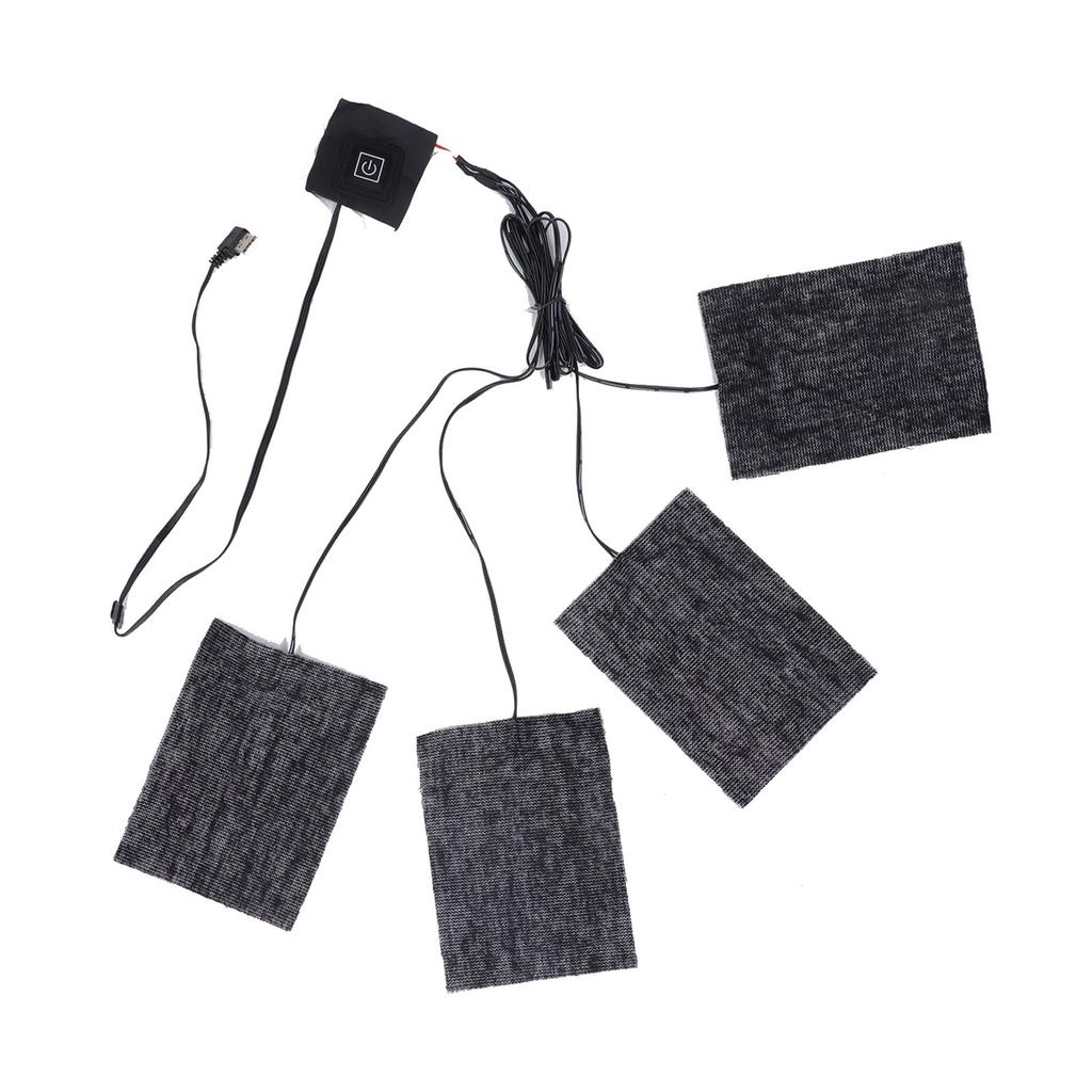 Kleidung Elektrische Heizkissen Wintercamping Verstellbar 3 Stufen Kohlefaser Waschbar USB 5V