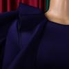 Women Elegant Solid High Waist Ruffle Square Neck Bodycon Midi Dress