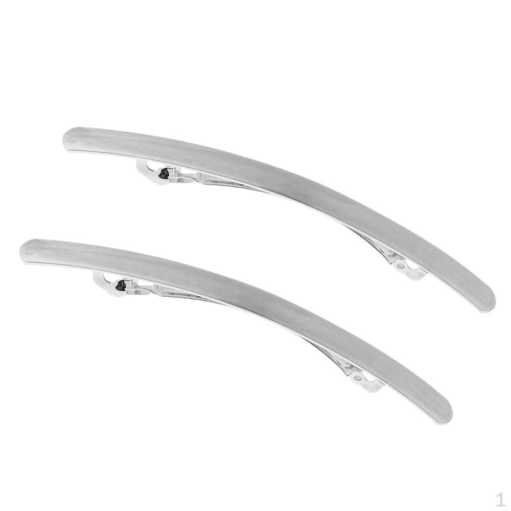 2pcs Slim Metal Hair Clip French