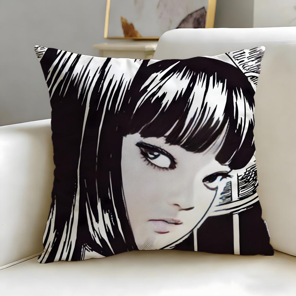 Classic Manga Artist Junji Ito Cushion Cover Soft & Easy-Wash Pillow Case – Versatile For Couch, Bed, Travel And Office
