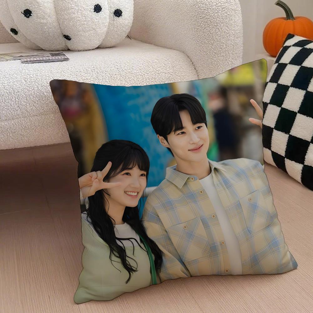 korean drama LLovely Runner Cushion Cover Throw Pillow Cover Hidden Button Durable Polyester Chair Cushion