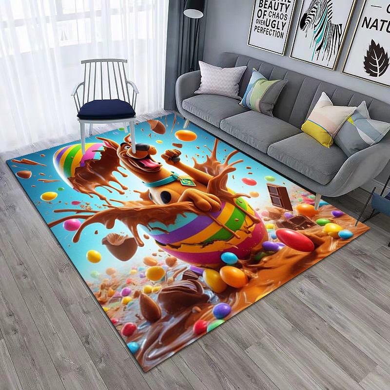 Halloween Cartoon Comedy Adventure Movie Scooby-Doo Carpet Is Suitable for Living Room and Bedroom Doormats Office Balcony Decorative Carpet V2