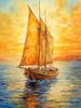Boat Diamond Painting Sunset Landscape Rhinestones Picture Embroidery Seaside Diamond Mosaic New Arrival Kits Wall Decor