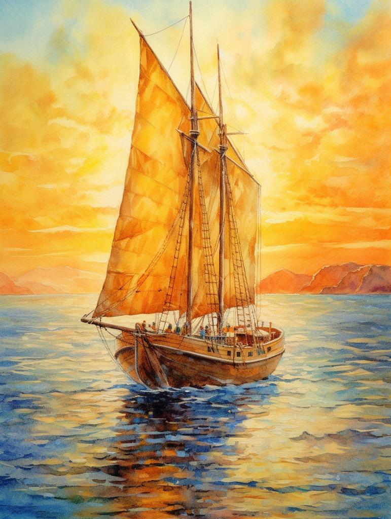 Boat Diamond Painting Sunset Landscape Rhinestones Picture Embroidery Seaside Diamond Mosaic New Arrival Kits Wall Decor