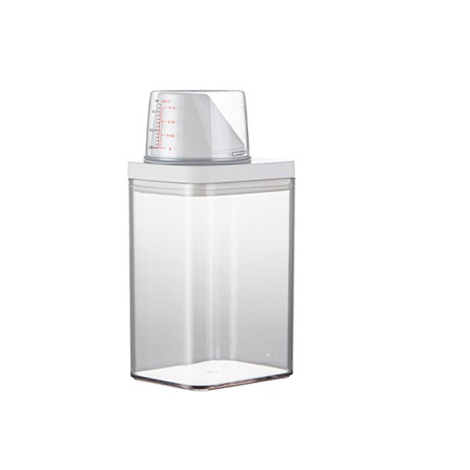 Удобное решение для хранения моющего средства с мерным стаканом Удобный дозатор для моющего средства Герметичная коробка для моющего средства M