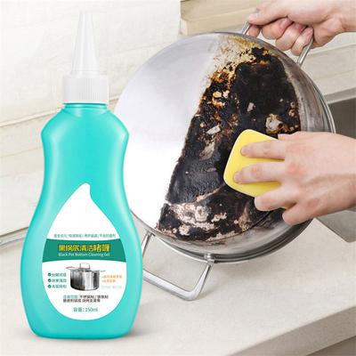 Gel de limpeza para fundo de panela Aço inoxidável Preto Descalcificador para fundo de panelas Ferrugem para panelas Removedor de gordura de cozinha