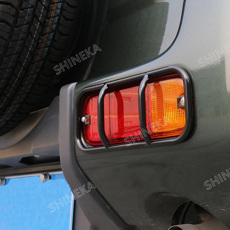 SHINEKA Lamp Hoods For Suzuki Jimny 2007-2017 Car Tail Light Lamp Rear Fog Light Decoration Cover Trim Kit Exterior Accessories