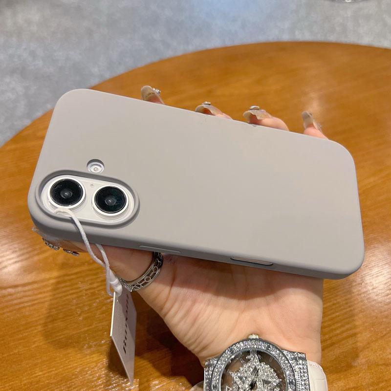 Aplicabil Pentru Carcasă Telefon Mobil Apple 16 Promax Ultrathin Oficială Silicon Lichid Iphone15 Carcasă Simplă Culoare Solidă Anti-cădere