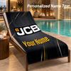 Custom Text JCB Print Beach Towel Large Towel For Home Bathroom Beach