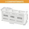 Premium Multipurpose Wood Cutlery Organizer Compact Desktop Storage Box for Kitchen Utensils Dining Tools in Home Bedroom