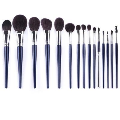Cangzhou Little Waist Real Wool Makeup Brush Set - Professional Highlight, Eyeshadow, and Eyelash Comb